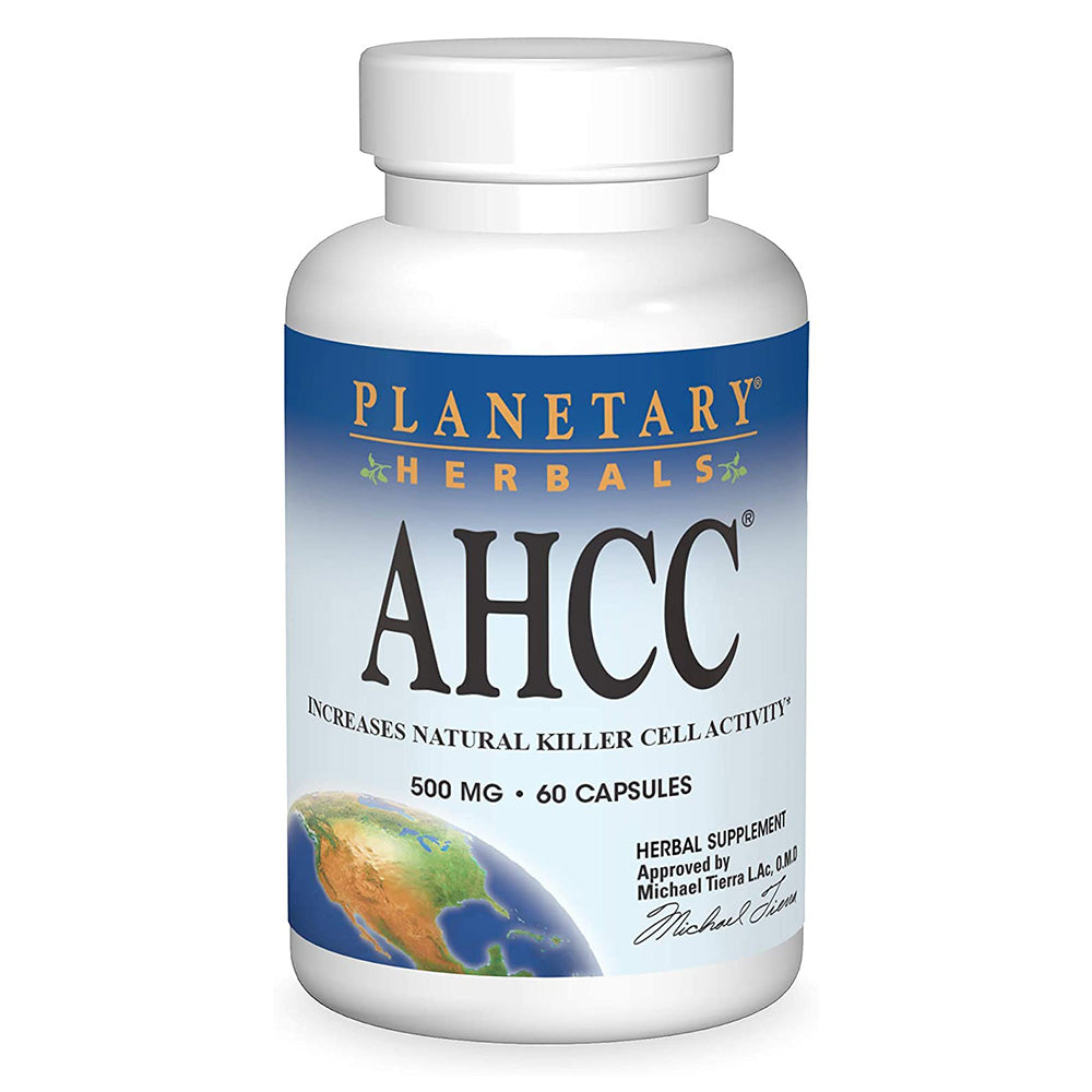 Planetary Herbals AHCC, 500 mg, 60 Capsules - Planetary Herbals