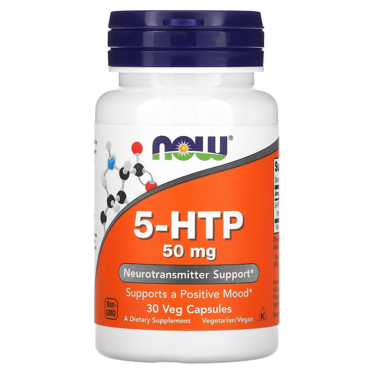 Now 5-HTP, 50 mg, 30 Veggie Capsules - Now