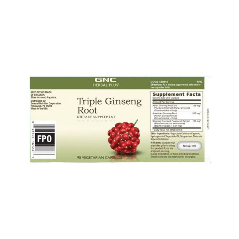 GNC INTL TRIPLE GINSENG ROOT