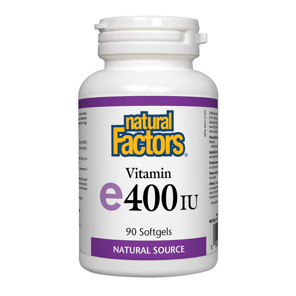 Vitamin E, 400 IU, 90 Softgels, Natural Factors - Natural Factors