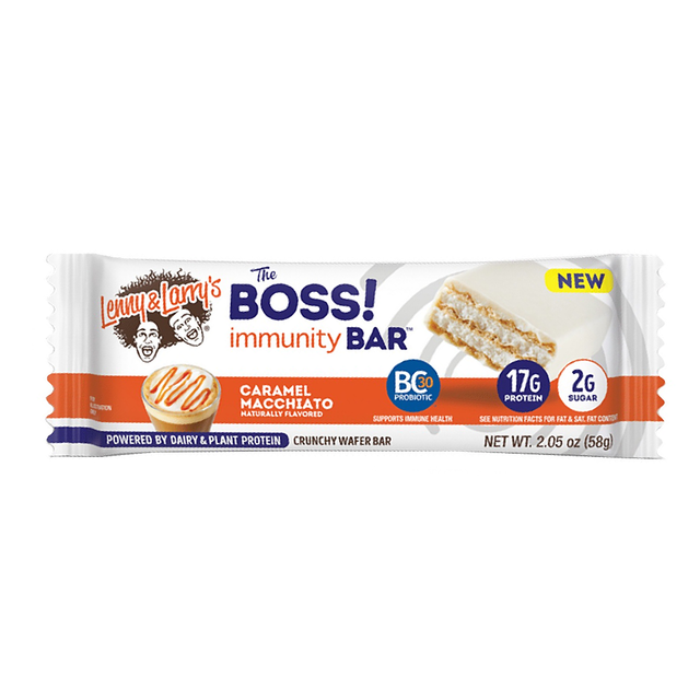 Lenny & Larry’s The Boss Immunity Bar, Caramel Macchiato, 1 Bar - Lenny & Larry’s