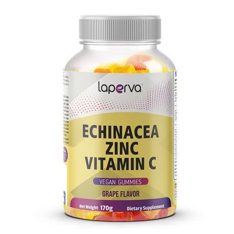 Laperva Vitamin C Zinc Echinacea Gummies, Grape, 60 Gummies - Laperva