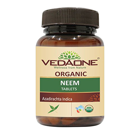 Organic Neem Tablets, 750 mg, 60 (Vedaone) - Vedaone