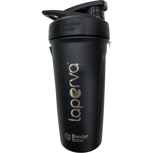 Laperva Stainless Steel Shaker Blender Bottle, Black - Laperva