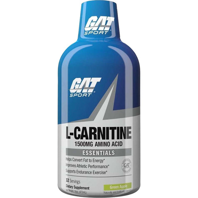 GAT Sport L-Carnitine Liquid, 1500 mg, Green Apple - GAT Sport