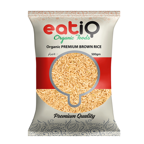 Eatiq Organic Foods Premium Organic Brown Rice, 500 Gm - Eatiq Organic