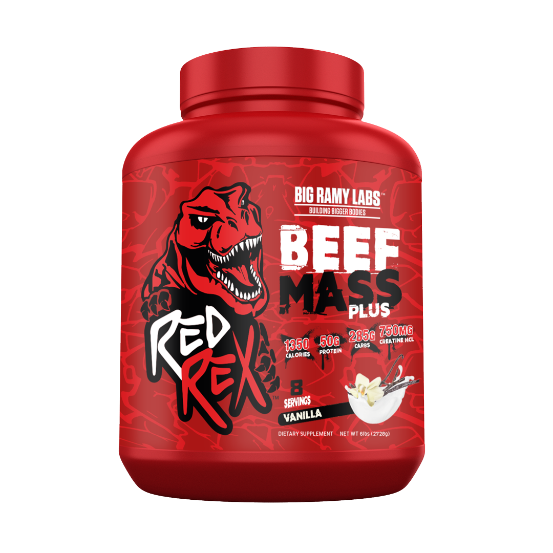 Big Ramy Labs Red Rex Beef Mass Plus, Vanilla, 6 LB - Big Ramy Labs Redrex