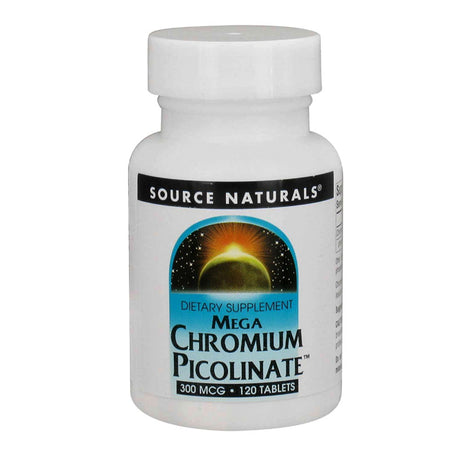 Source Naturals Mega Chromium Picolinate, 300 mcg, 120 Tablets - Source Naturals