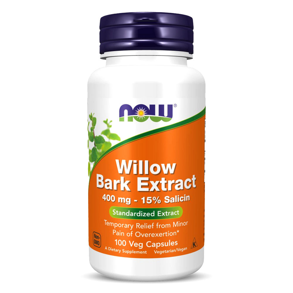 Willow Bark Extract, 400 mg, 100 Capsules (Now) - Now