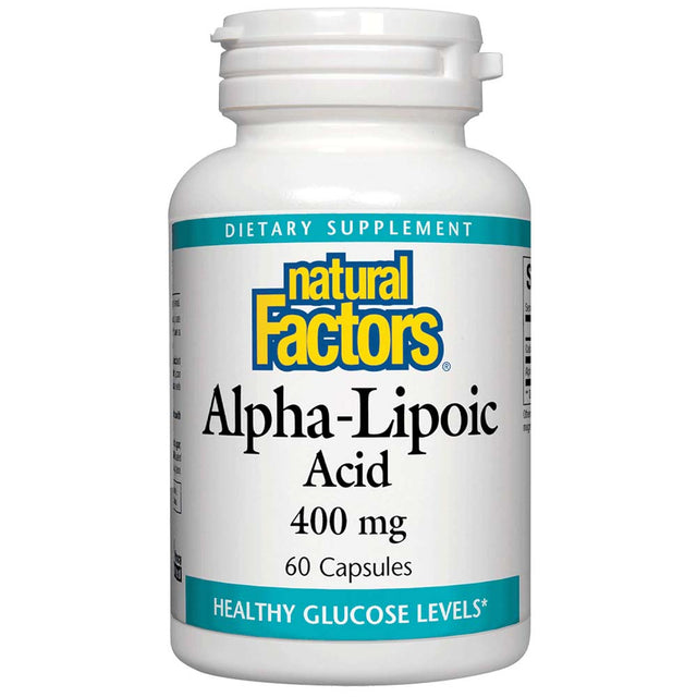 Alpha Lipoic Acid 400 mg, 60 Capsules - Natural Factors - Natural Factors