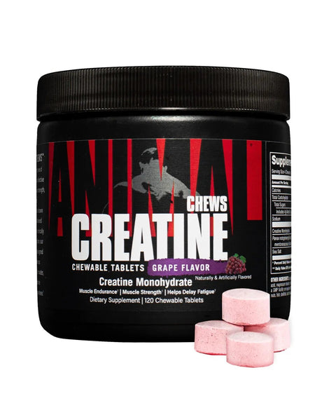 Universal Nutrition Animal Creatine, 120 Chewable Tablets, Grape - Universal Nutrition