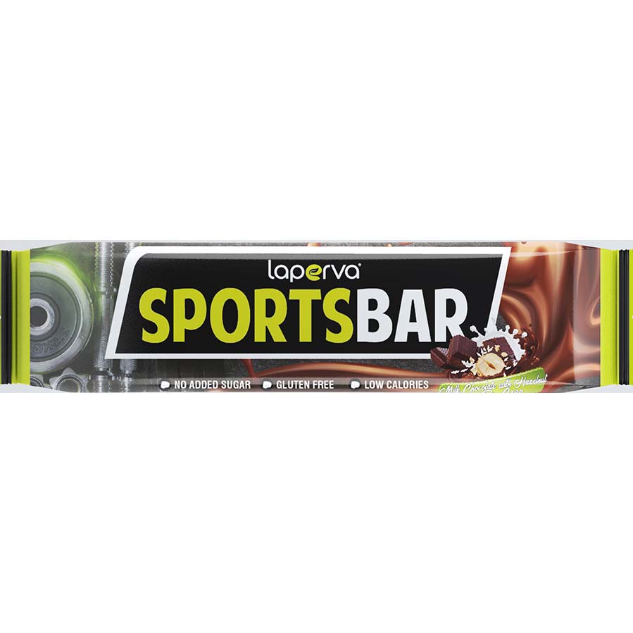 Laperva Sports Bar, Milk Chocolate Hazelnut Rice, 42g, 1 Bar - Laperva