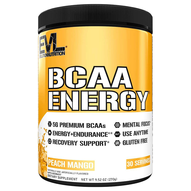 Evlution Nutrition BCAA Energy, Peach Mango, 30 - Evlution Nutrition