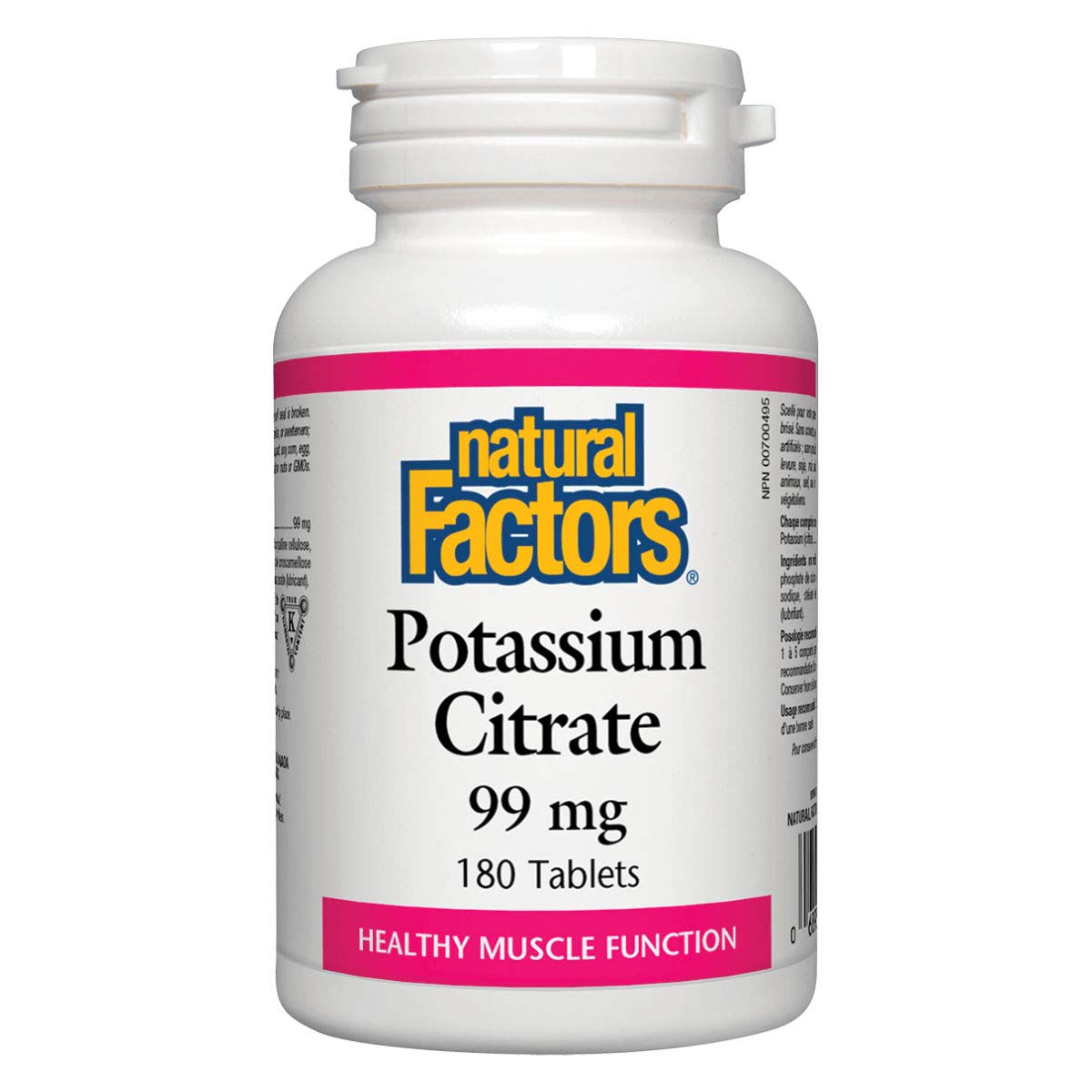 Natural Factors Potassium Citrate, 99 mg, 180 Tablets - Natural Factors