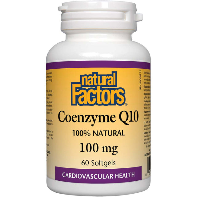 Coenzyme Q10, 100 mg, 60 Softgels, Natural Factors - Natural Factors