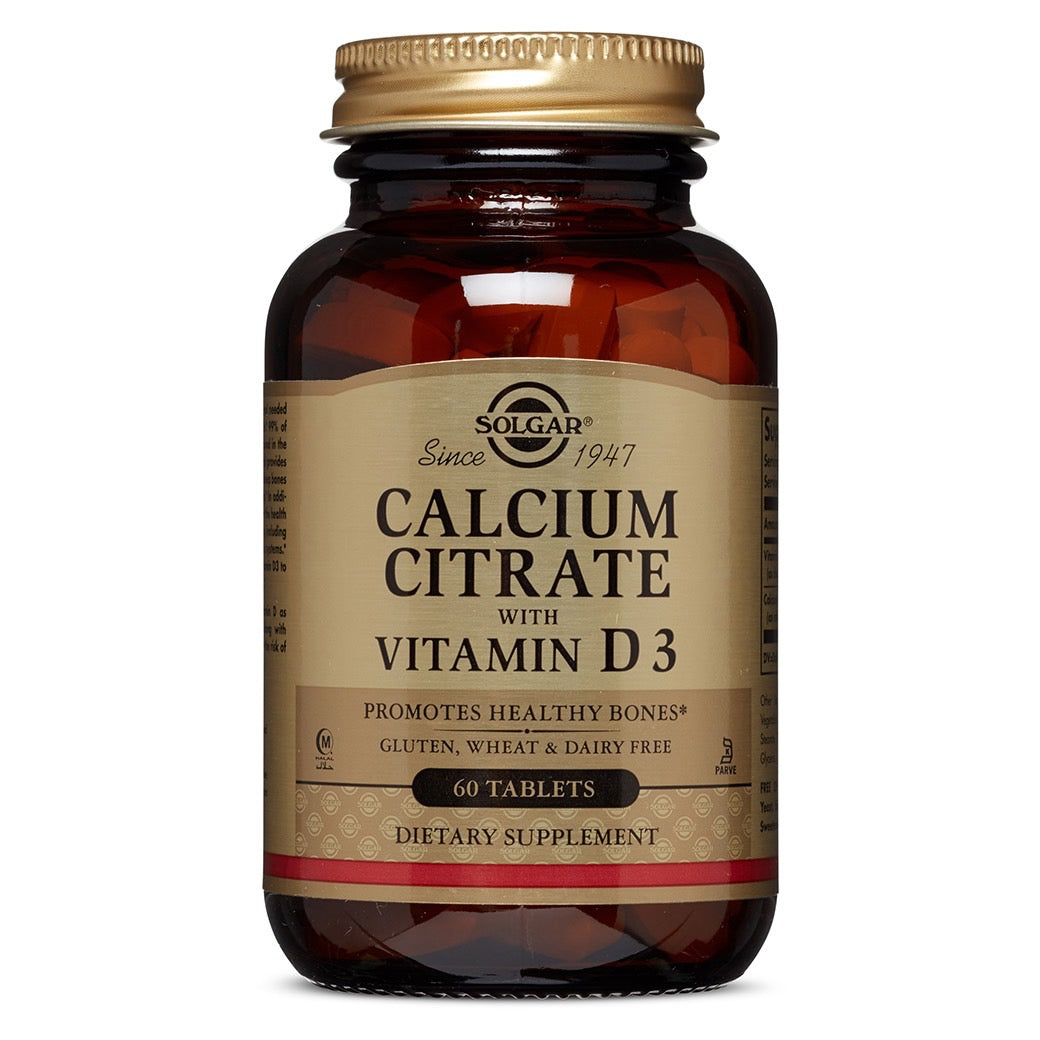 Calcium Citrate With Vitamin D3, 60 Tablets - Solgar - Solgar