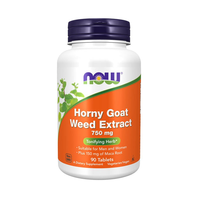 Horny Goat Weed Extract, 750 mg, 90 Tablets - Now