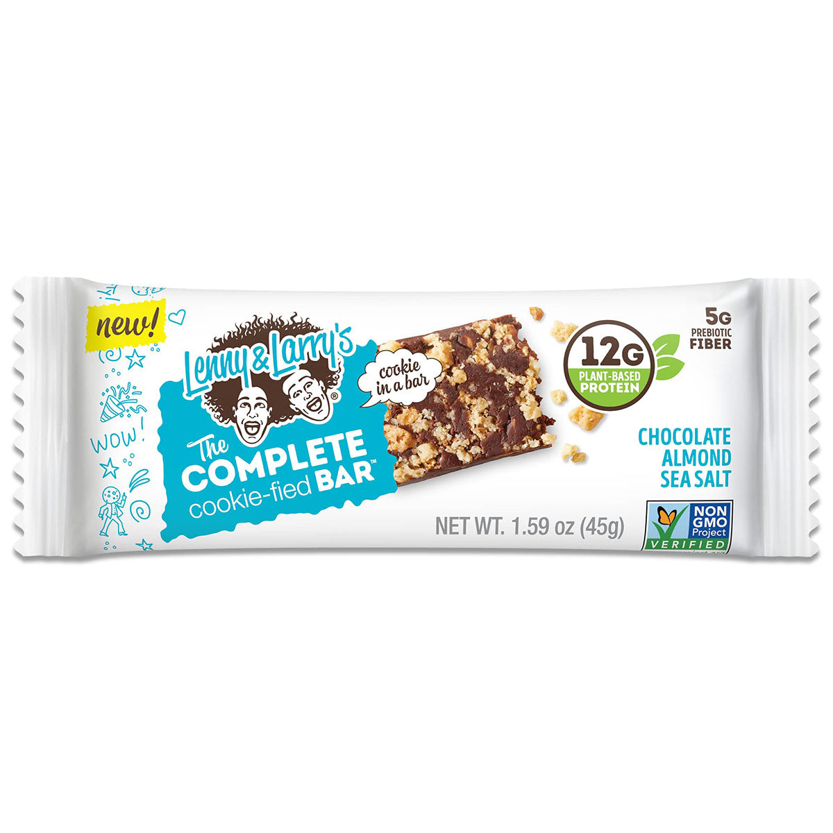 The Complete Cookie-fied Bar, Chocolate Almond Sea Salt, 1 Bar, Lenny & Larry’s - Lenny & Larry’s