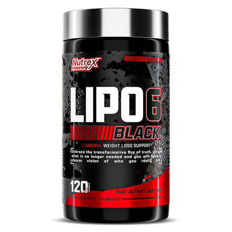 Nutrex Lipo 6 Black Ultra Concentrate Fat Destroyer, 120 Capsules - Nutrex Research