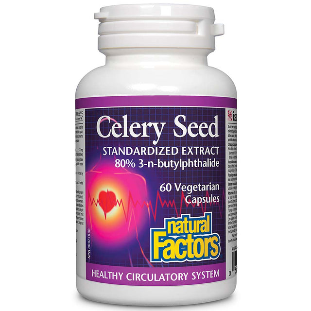 Natural Factors Standardized Celery Seed Extract, 60 Veggie Capsules - Natural Factors