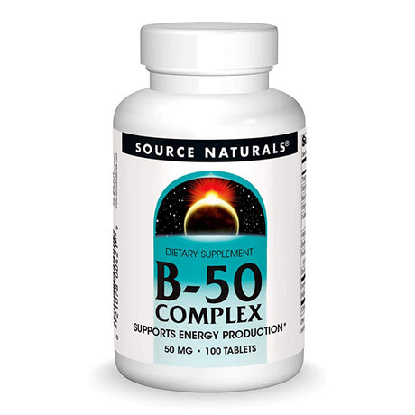 Source Naturals B-50 Complex, 100 Tablets, 50 mg - Source Naturals