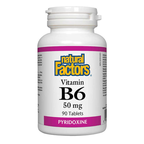 Natural Factors Vitamin B6, 50 mg, 90 Tablets - Natural Factors