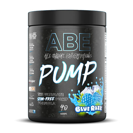 Applied Nutrition ABE Pump Stim Free, Blue Raz, 40 Servings - Applied Nutrition