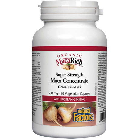 Maca Concentrate, 500 mg, 90 Veggie Capsules - Natural Factors - Natural Factors