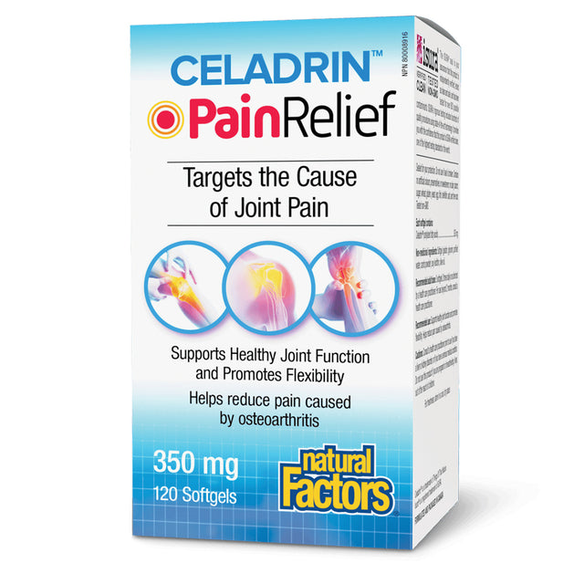 Celadrin Pain Relief, 350 mg, 120 Softgels - Natural Factors - Natural Factors