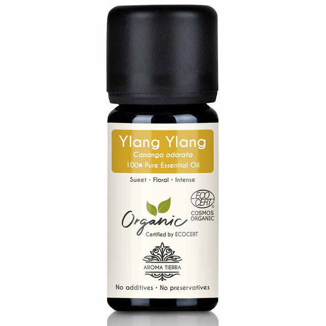 Aroma Tierra Ylang Ylang Organic Essential Oil, 10 ML - Aroma Tierra