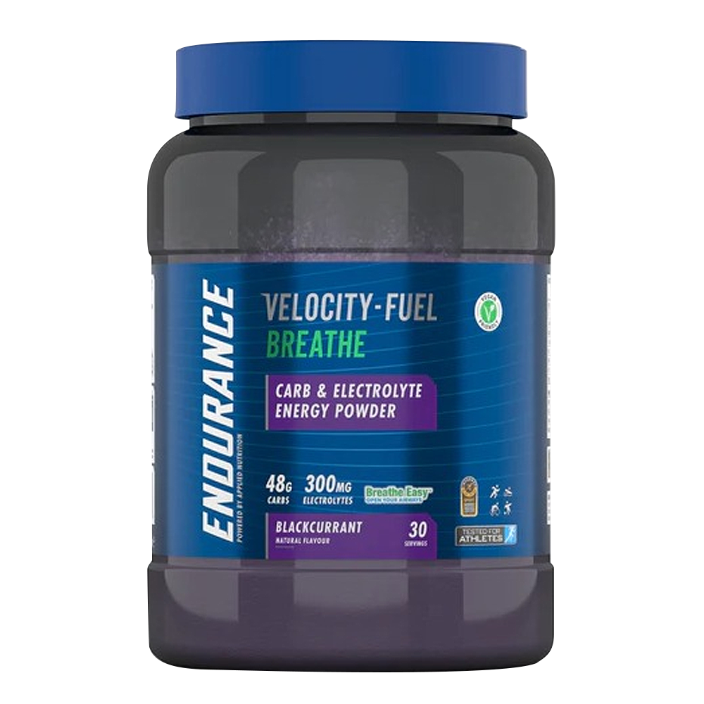 Applied Nutrition Endurance Velocity Fuel Carb Plus Electrolyte Energy Breathe Easy, Black Currant, 1.5 LB - Applied Nutrition