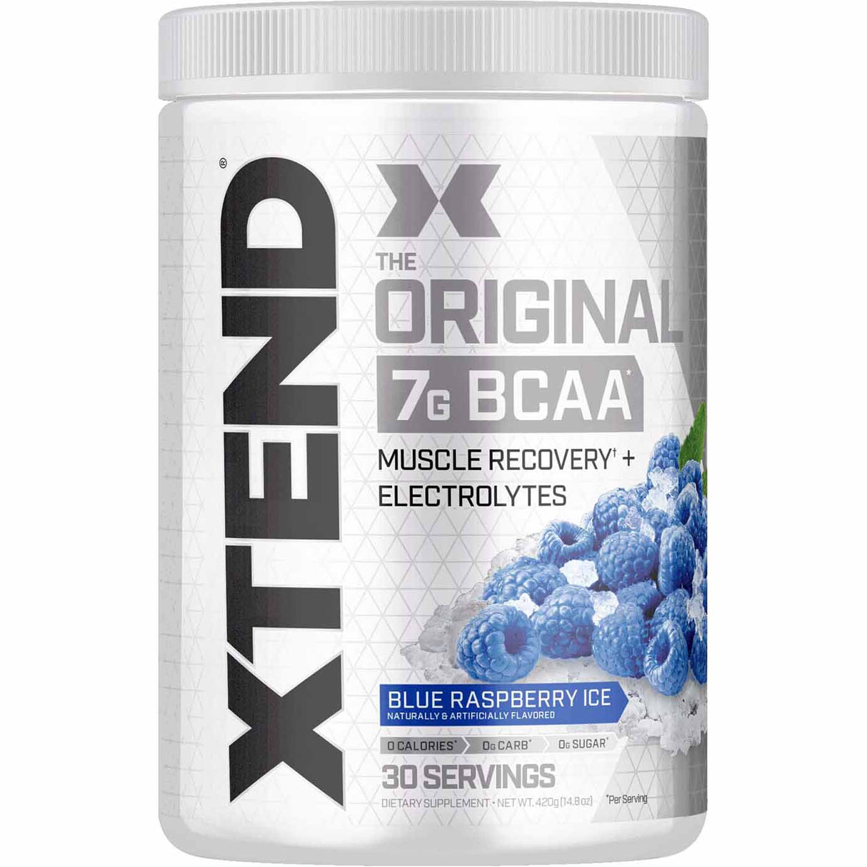 Xtend Original BCAA, Blue Raspberry Ice, 30 - Xtend