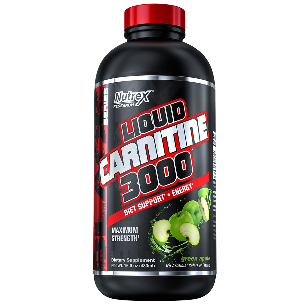 Nutrex Research Liquid Carnitine, 3000 mg, Green Apple - Nutrex Research