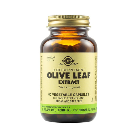 Solgar Olive Leaf Extract, Standardized, 60 Vegetable Capsules - Solgar