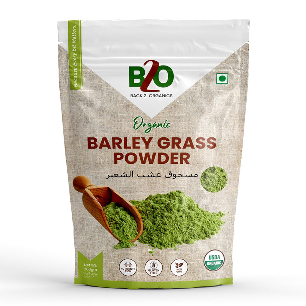 Organic Barley Grass Powder, 200 Gm (titleB2O) - B2O