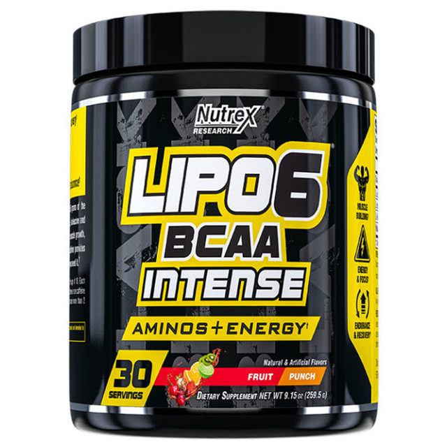 Nutrex Research Lipo 6 Intense BCAA, Fruit Punch, 30 servings - Nutrex Research