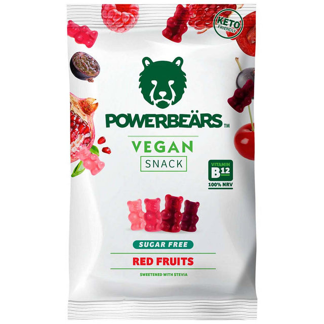 Vegan Snack, Red Fruit, Powerbear, 50 Gm - powerbears