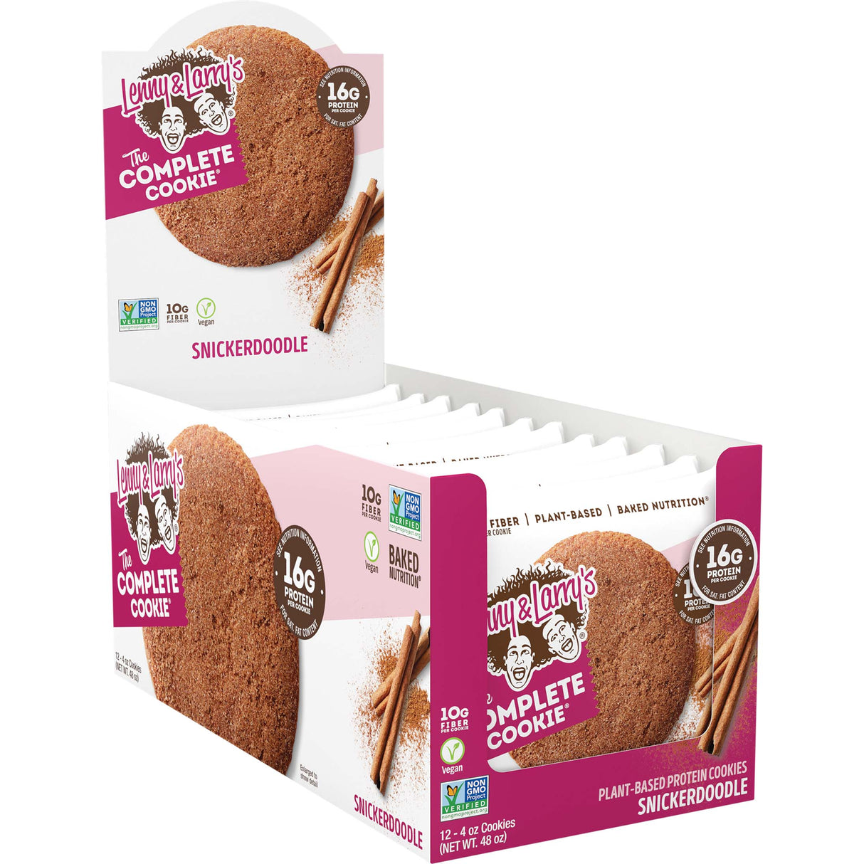 Box of 12 Pieces, Lenny & Larry’s Complete Cookies, Snickerdoodle - Lenny & Larry’s