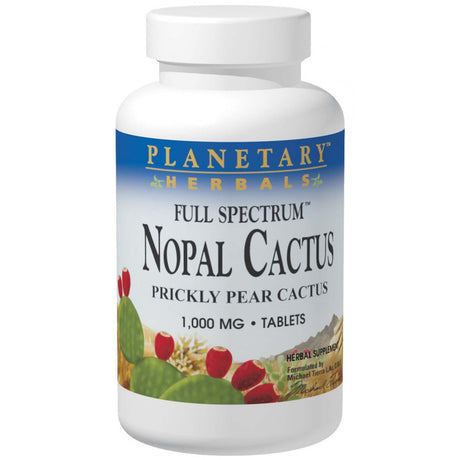 Planetary Herbals Full Spectrum Nopal Cactus, 1000 mg, 60 Tablets - Planetary Herbals