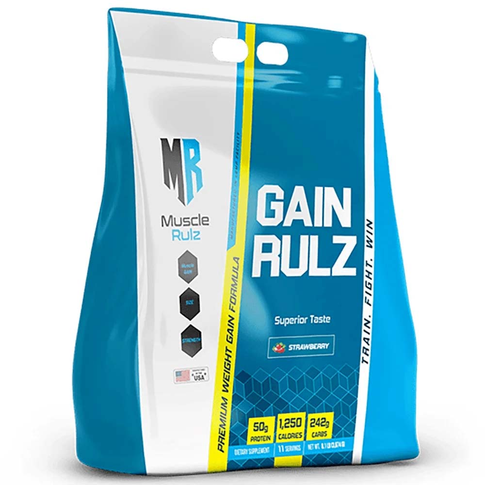 Muscle Rulz Gain Rulz, Strawberry, 8 LB - Muscle Rulz