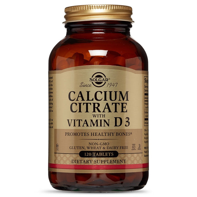 Calcium Citrate With Vitamin D3, 120 Tablets - Solgar - Solgar