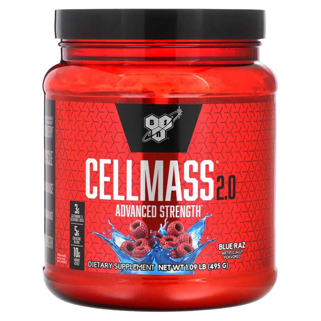 BSN Cellmass Advanced Strength, Blue Raz, 495g - BSN