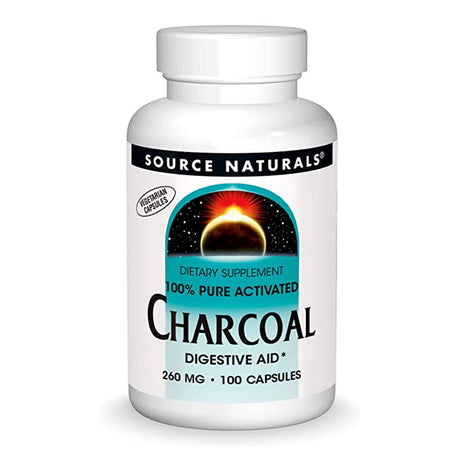 Charcoal, 260 mg, 100 Capsules - Source Naturals - Source Naturals