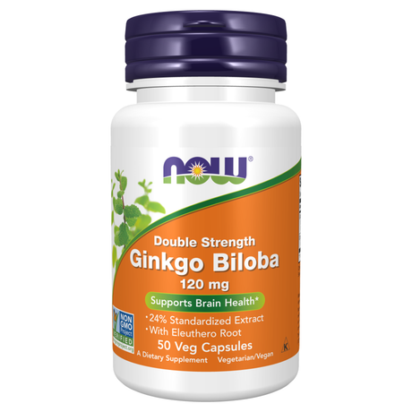 Ginkgo Biloba, 120 mg, 50 Capsules Now - Now