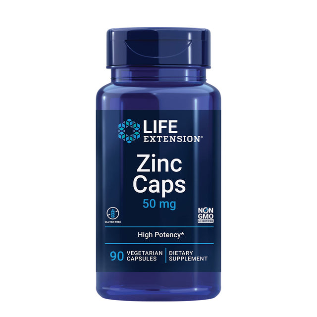 Life Extension Zinc, 50 mg, 90 Veggie Capsules - Life Extension