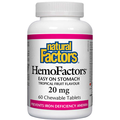 HemoFactors Natural Factors, 20 mg, 60 Chewable Tablets - Natural Factors