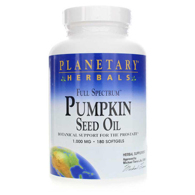 Pumpkin Seed Oil, 1000 mg, 180 Softgels - Planetary Herbals - Planetary Herbals