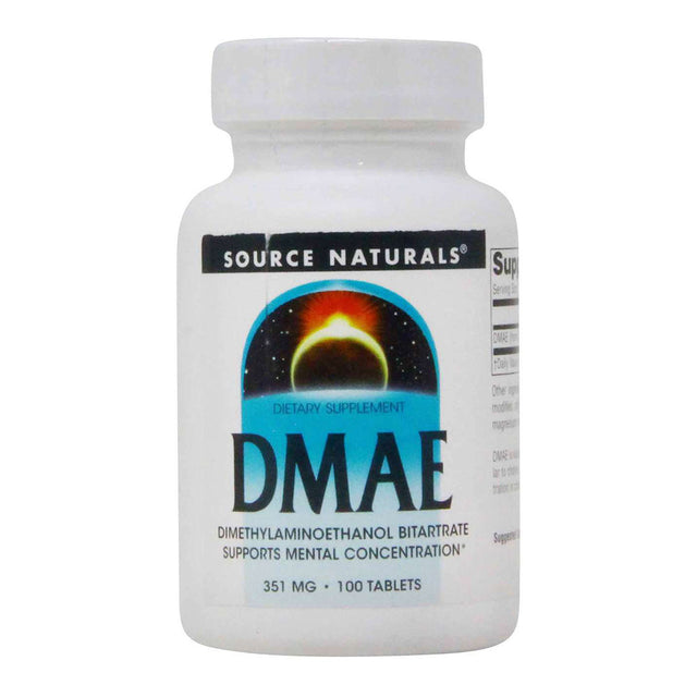 Source Naturals DMAE, 351 mg, 100 Tablets - Source Naturals