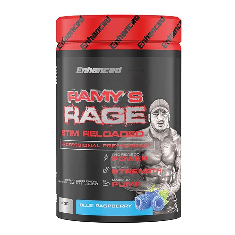 Ramy's Enhanced Rage Stim Reloaded, Blue Raspberry, 30 - Enhanced Labs