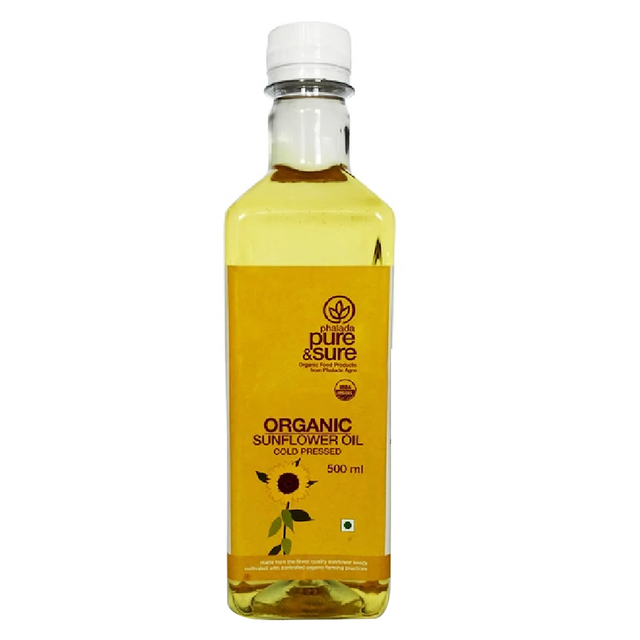 Sure & Pure Organic Sunflower Oil, 500 ML - Pure & Sure